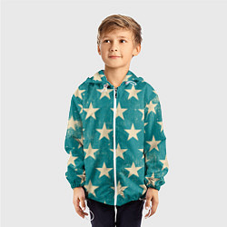 Ветровка с капюшоном детская Super stars, цвет: 3D-белый — фото 2