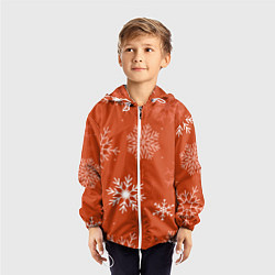 Ветровка с капюшоном детская Orange snow, цвет: 3D-белый — фото 2
