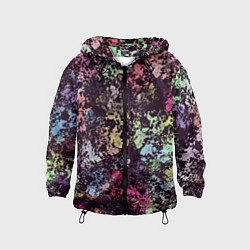 Ветровка с капюшоном детская Яркие краски, цвет: 3D-черный