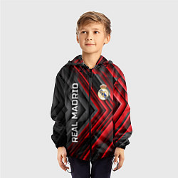 Ветровка с капюшоном детская Real Madrid art, цвет: 3D-черный — фото 2