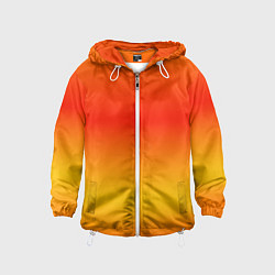Ветровка с капюшоном детская Переливы оранжевого, цвет: 3D-белый
