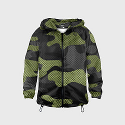 Ветровка с капюшоном детская Камуфляж яркий, цвет: 3D-черный