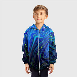 Ветровка с капюшоном детская Blurred colors, цвет: 3D-белый — фото 2