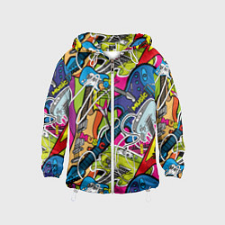 Детская ветровка Guitars - pop art pattern