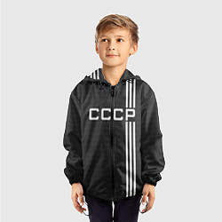 Ветровка с капюшоном детская СССР карбон, цвет: 3D-черный — фото 2