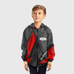 Ветровка с капюшоном детская Ford sports racing, цвет: 3D-черный — фото 2