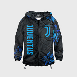 Ветровка с капюшоном детская Juventus logo, цвет: 3D-черный