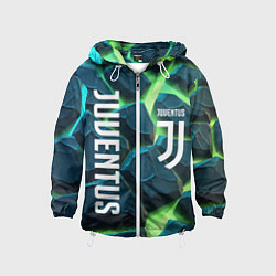 Детская ветровка Juventus green neon