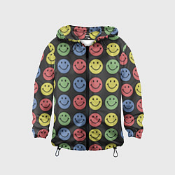 Ветровка с капюшоном детская Smiley, цвет: 3D-черный