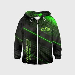 Ветровка с капюшоном детская CS2 green neon, цвет: 3D-белый