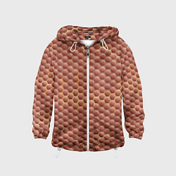 Ветровка с капюшоном детская Красная броня с желтым отливом, цвет: 3D-белый