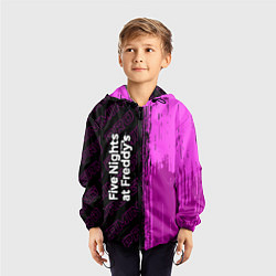 Ветровка с капюшоном детская FNAF pro gaming по-вертикали, цвет: 3D-черный — фото 2