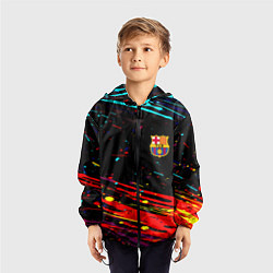 Ветровка с капюшоном детская Barcelona краски, цвет: 3D-черный — фото 2