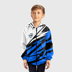 Ветровка с капюшоном детская Volvo - white and blue, цвет: 3D-черный — фото 2