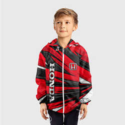 Ветровка с капюшоном детская Red sport - honda, цвет: 3D-белый — фото 2