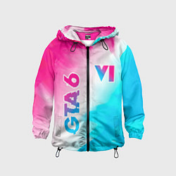 Детская ветровка GTA 6 neon gradient style вертикально