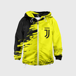 Ветровка с капюшоном детская Juventus спортивные краски, цвет: 3D-белый