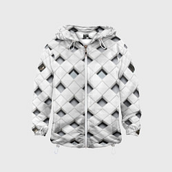 Ветровка с капюшоном детская Quatro, цвет: 3D-белый