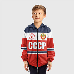 Ветровка с капюшоном детская Союз Советских Социалистических Республик - СССР, цвет: 3D-черный — фото 2