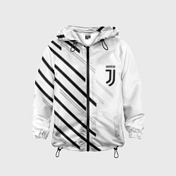 Ветровка с капюшоном детская Juventus sport geometry, цвет: 3D-черный