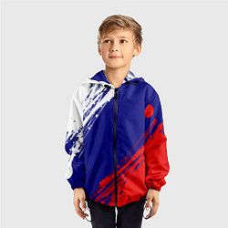 Ветровка с капюшоном детская Триколор Россия, цвет: 3D-черный — фото 2