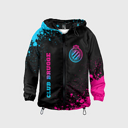 Детская ветровка Club Brugge - neon gradient вертикально