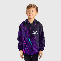 Ветровка с капюшоном детская Hitman neon gaming, цвет: 3D-черный — фото 2