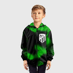 Ветровка с капюшоном детская Atletico Madrid sport halftone, цвет: 3D-черный — фото 2