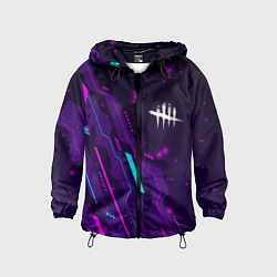 Ветровка с капюшоном детская Dead by Daylight neon gaming, цвет: 3D-черный