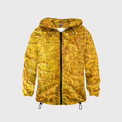 Детская ветровка Текстура золотой мятой поверхности