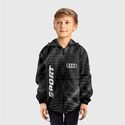 Ветровка с капюшоном детская Audi sport metal, цвет: 3D-черный — фото 2