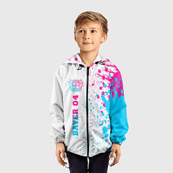 Ветровка с капюшоном детская Bayer 04 neon gradient style по-вертикали, цвет: 3D-черный — фото 2