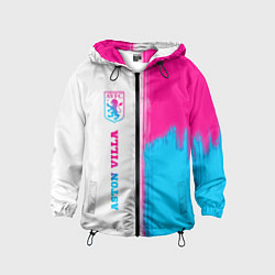 Детская ветровка Aston Villa neon gradient style по-вертикали