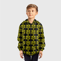Ветровка с капюшоном детская One piece pirate king pattern, цвет: 3D-черный — фото 2