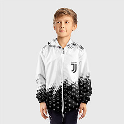 Ветровка с капюшоном детская Juventus sport steel, цвет: 3D-белый — фото 2