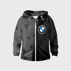 Ветровка с капюшоном детская Bmw performance Темный, цвет: 3D-белый