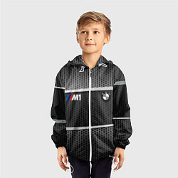 Ветровка с капюшоном детская BMW металлическая сетка, цвет: 3D-белый — фото 2