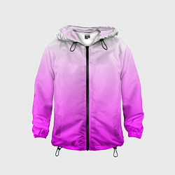 Ветровка с капюшоном детская Gradient color pink, цвет: 3D-черный