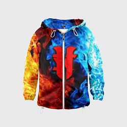 Ветровка с капюшоном детская Starcraft fire steel, цвет: 3D-белый