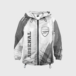 Ветровка с капюшоном детская Arsenal - white gradient вертикально, цвет: 3D-черный