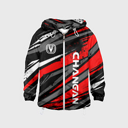 Ветровка с капюшоном детская Changan - Red sport, цвет: 3D-белый