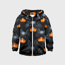 Детская ветровка Черные уточки