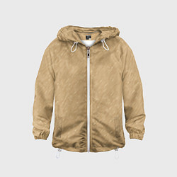 Ветровка с капюшоном детская Песчаный бежевый текстурный, цвет: 3D-белый