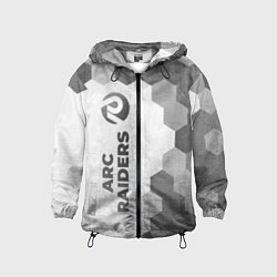 Ветровка с капюшоном детская ARC Raiders - white gradient по-вертикали, цвет: 3D-черный
