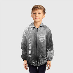 Ветровка с капюшоном детская Arsenal - grey gradient вертикально, цвет: 3D-черный — фото 2