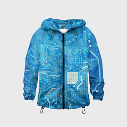 Ветровка с капюшоном детская Системная плата, цвет: 3D-черный