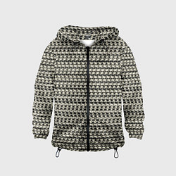 Ветровка с капюшоном детская Оливковый пёстрый полосы узоры, цвет: 3D-черный
