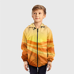 Ветровка с капюшоном детская Золотые пески, цвет: 3D-черный — фото 2