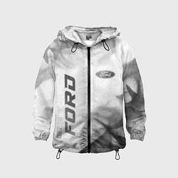Ветровка с капюшоном детская Ford - white gradient вертикально, цвет: 3D-черный