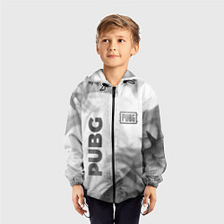 Ветровка с капюшоном детская PUBG - white gradient вертикально, цвет: 3D-черный — фото 2